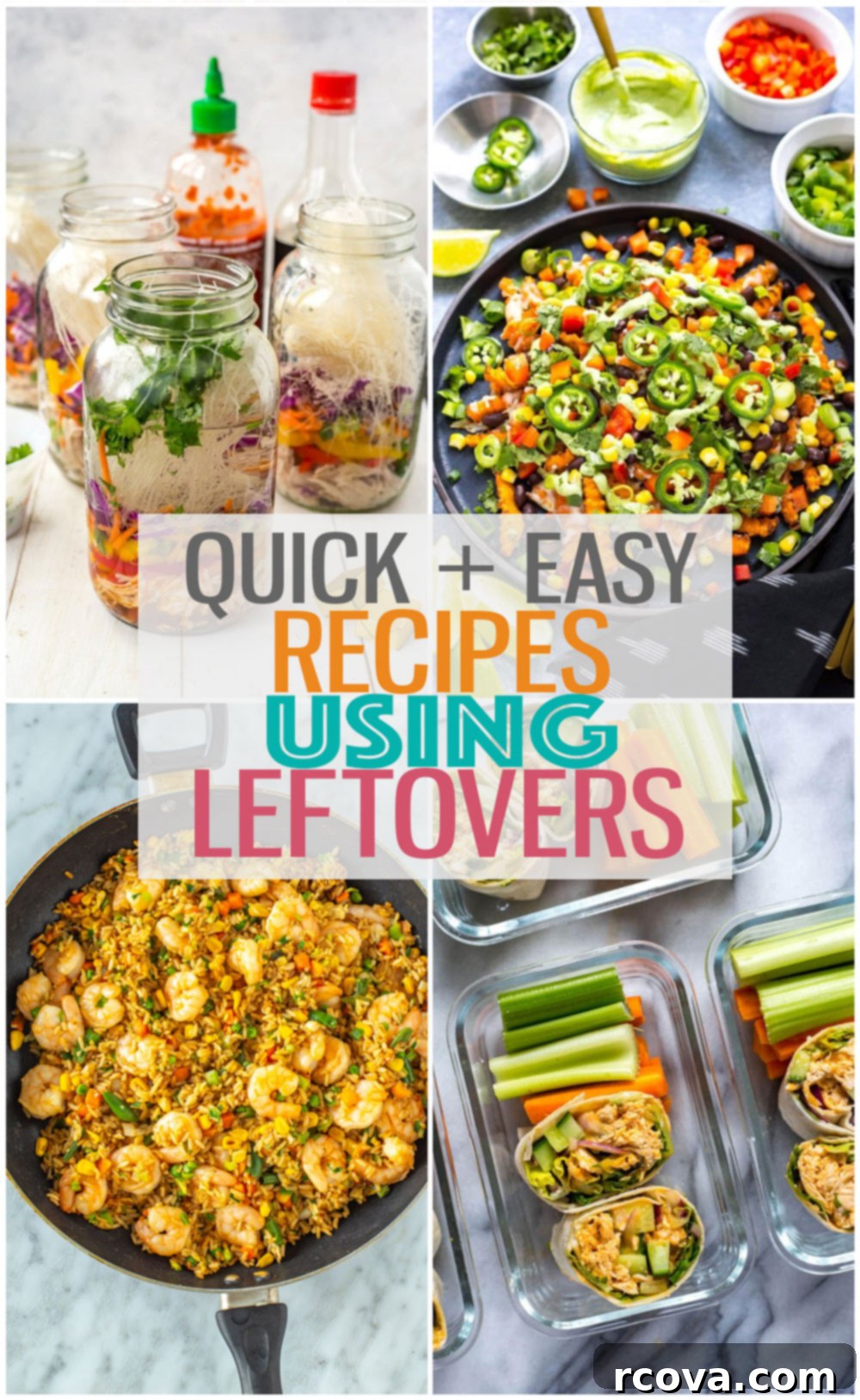 Reinvent Your Leftovers 2 Quick and Easy Leftover Meal Ideas for Chicken, Steak, Rice, Taco Meat and Veggies