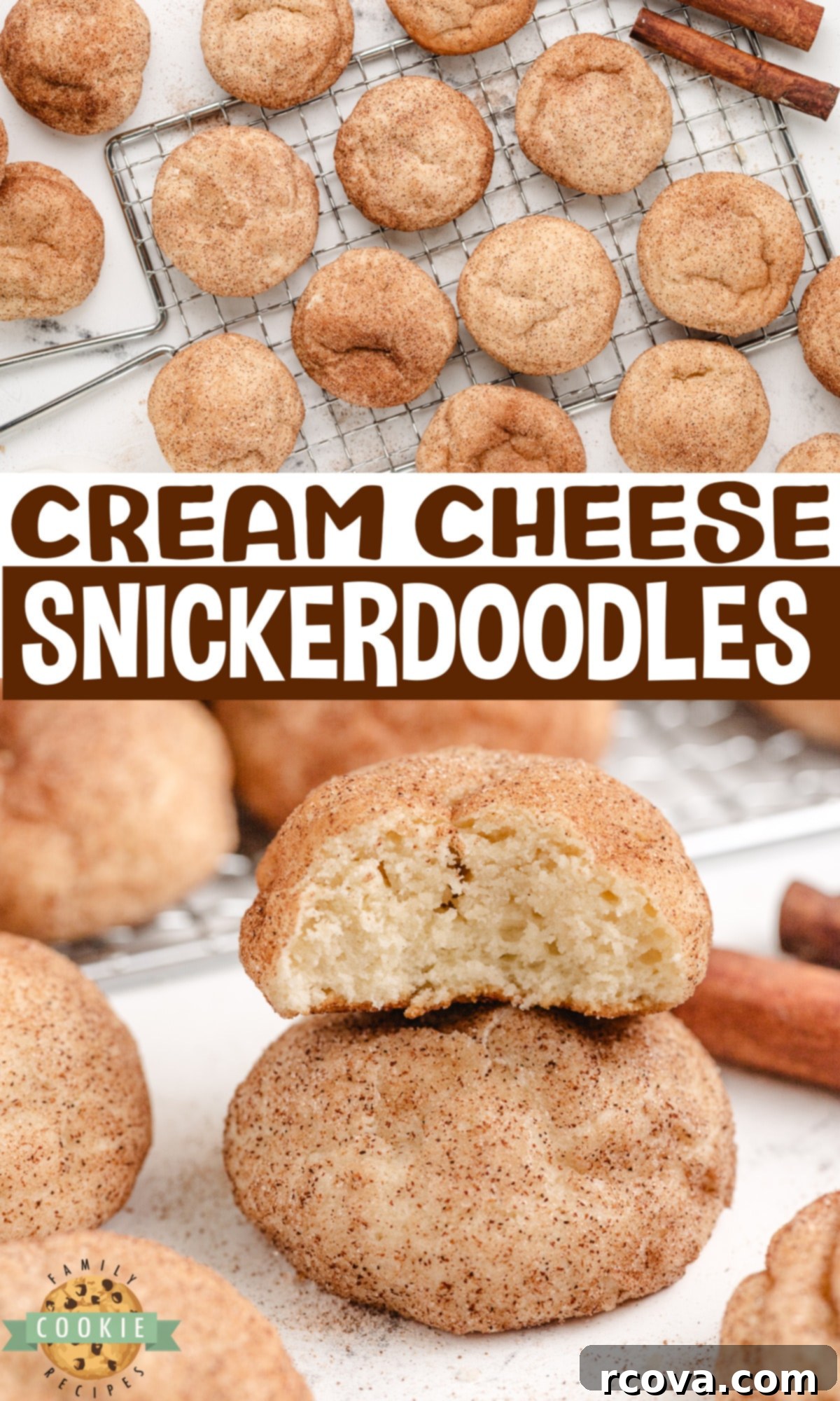 Creamy Snickerdoodle Delights 12 An artistic arrangement of Cream Cheese Snickerdoodle Cookies with a rustic backdrop, emphasizing their delicious appeal.