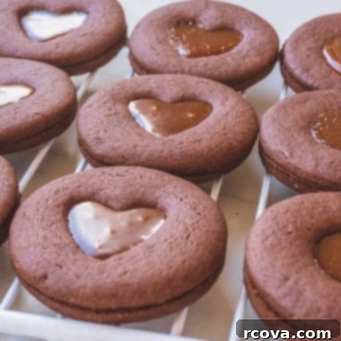 Irresistible Chocolate Caramel Linzer Cookies 6 How to make Chocolate Caramel Linzer cookies