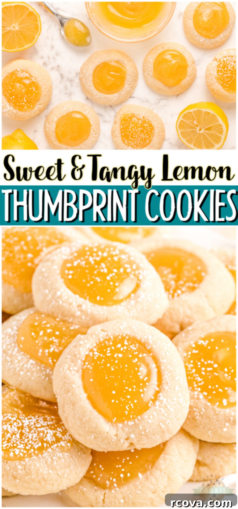 Zesty Lemon Thumbprint Delights 14 Lemon thumbprint cookies on a cooling rack, perfectly sweet & tart with bright lemon flavor.