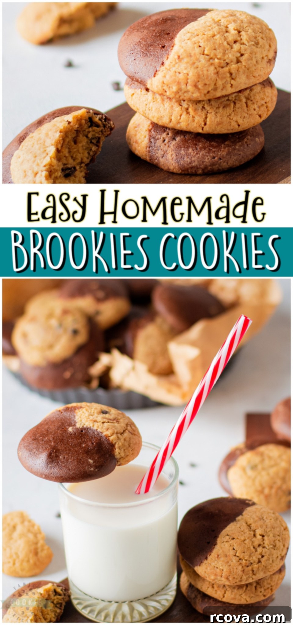 Irresistible Brookies Recipe 10 Brookies Cookies are the BEST combination of brownies & chocolate chip cookies! Homemade Brookies with great buttery, chocolate flavor for the perfect dessert!
