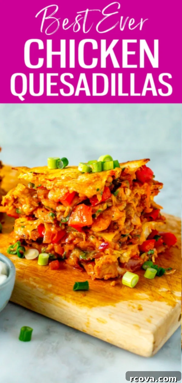 Your New Favorite Chicken Quesadilla 13 These are the best chicken quesadillas on the internet, with tender sliced chicken, bell peppers, red onion and tex mex cheese. #chicken #quesadilla