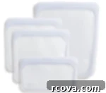 Smart Food Storage: Keeping Your Produce Fresh with the Right Containers 5 Reusable Stasher silicone freezer bags, ideal for eco-friendly and space-saving food storage.