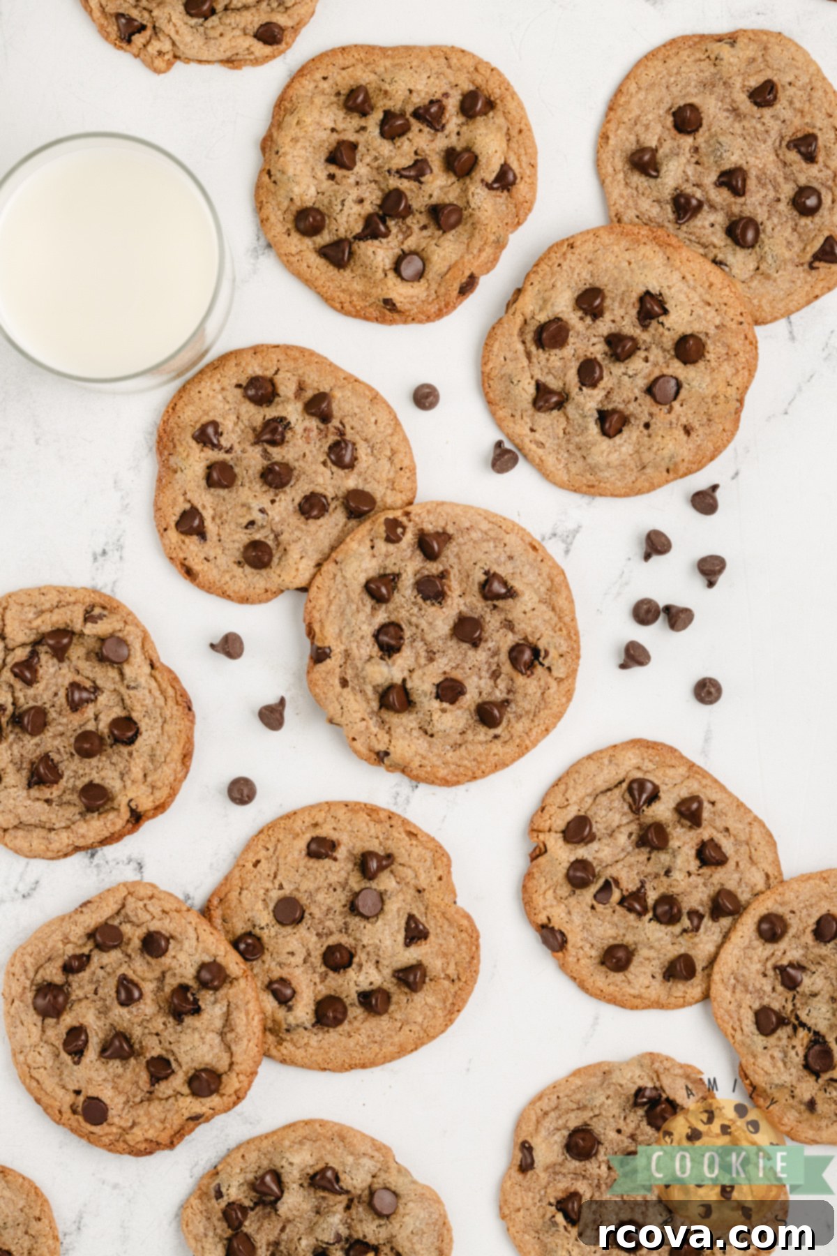 Flourless Peanut Butter & Chocolate Chip Wonders 8 These Flourless Peanut Butter Chocolate Chip Cookies are soft, chewy, and full of rich peanut butter flavor with just the right amount of chocolatey goodness. They’re incredibly simple to make with only 5 ingredients—no flour or eggs required!