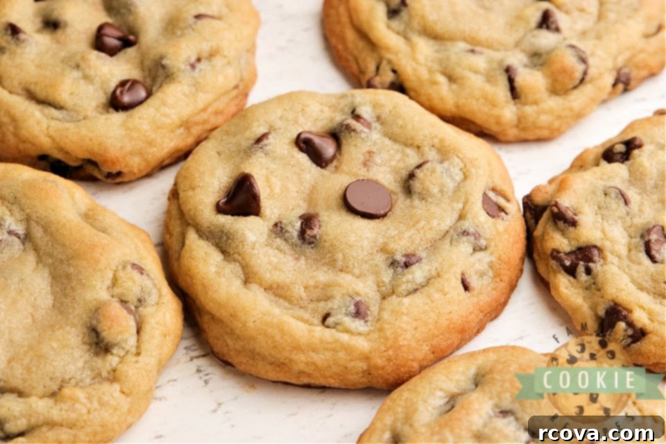 Ultimate Bakery Chocolate Chip Cookies 2 Bakery Style Chocolate Chip Cookies are large, crisp on the very outside and soft in the middle. The perfect chocolate chip cookie recipe that you've been looking for all your life!