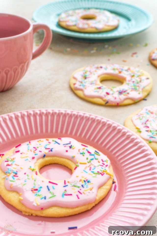 Rosy Donut Delights 3 How to Make Pink Donut Cookies: Ingredients for a vibrant pink glaze.