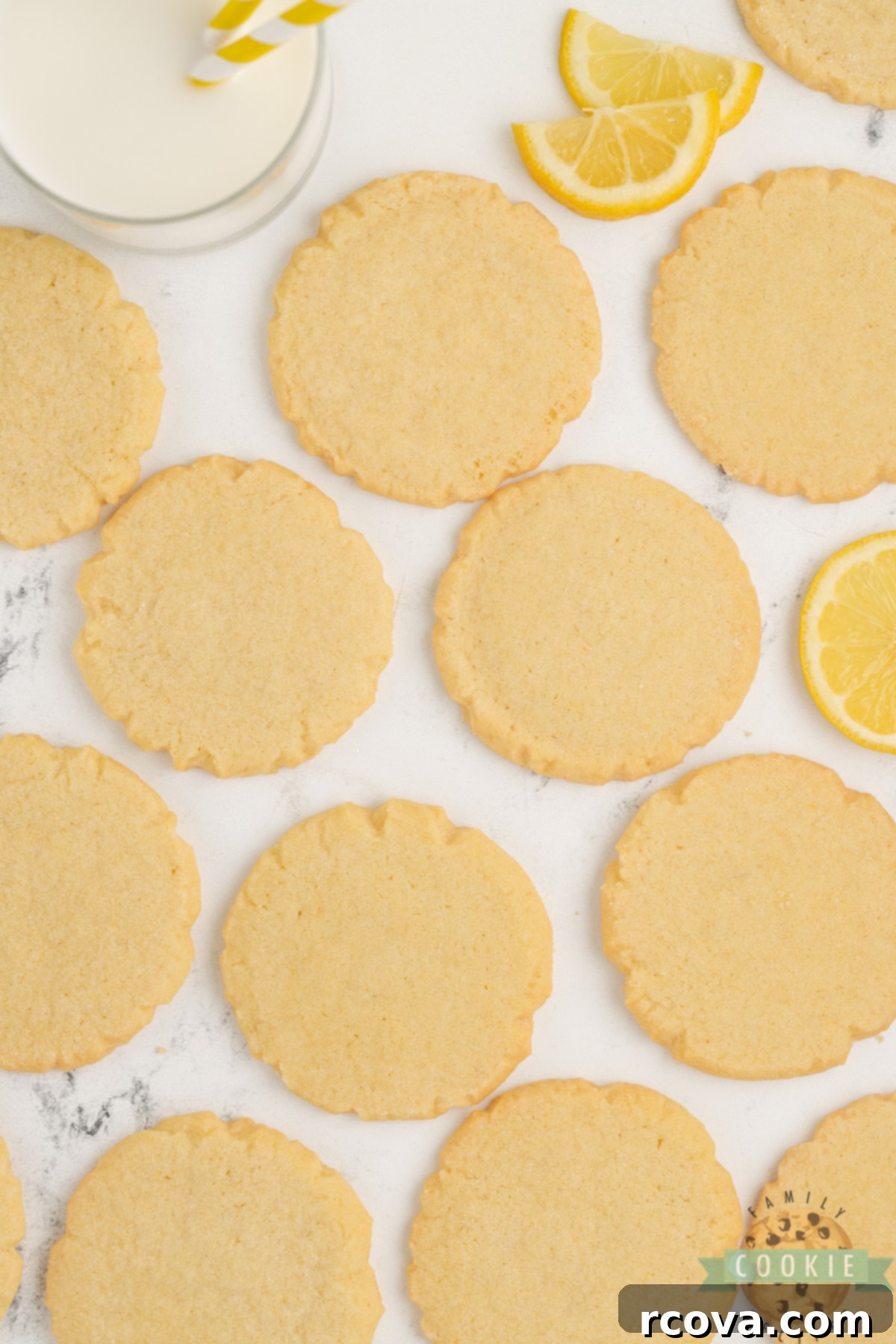 Sunshine Lemon Pudding Cookies 8 A stack of Lemon Pudding Sugar Cookies, soft and ready to be enjoyed.