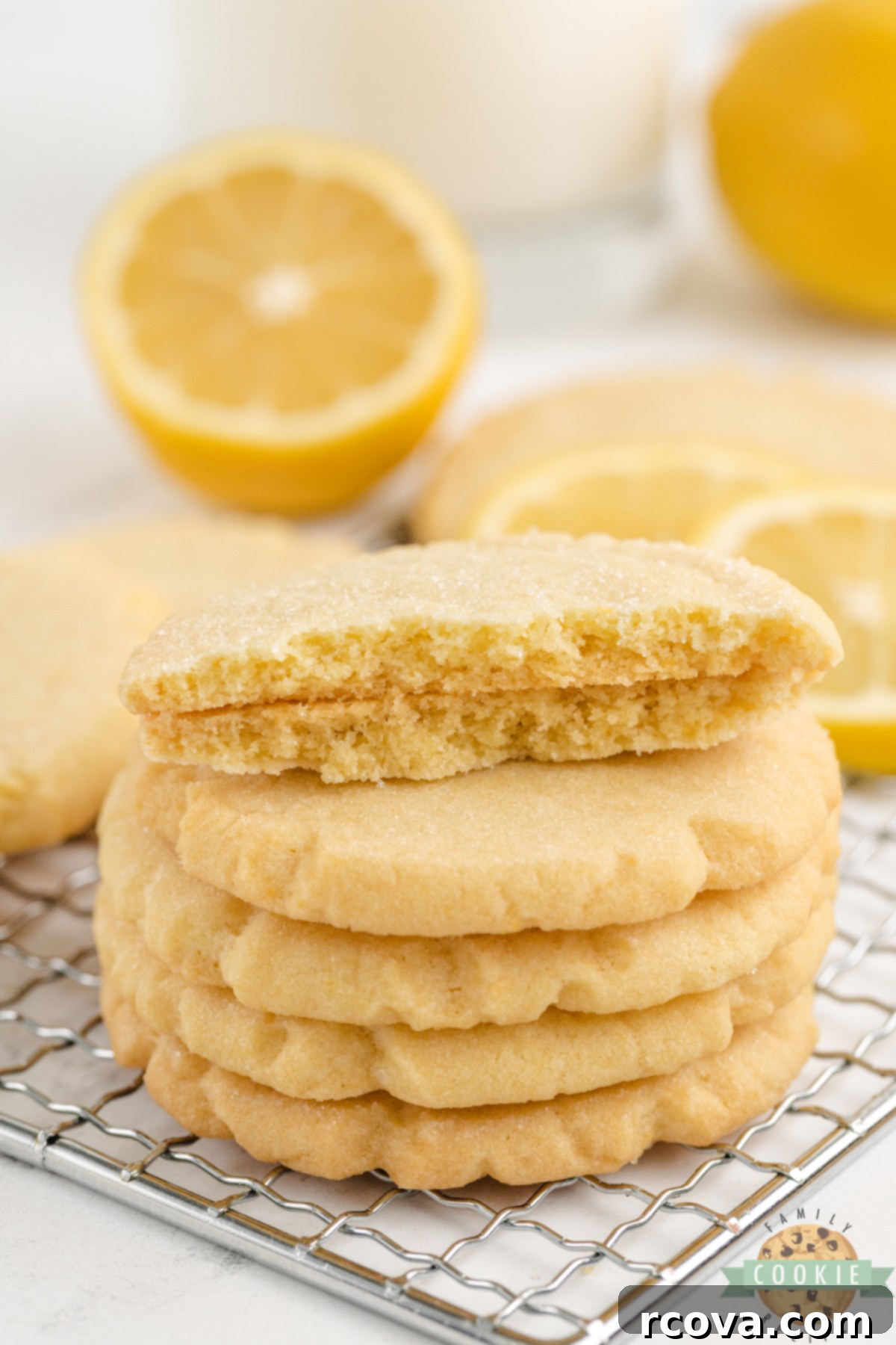 Sunshine Lemon Pudding Cookies 9 A plate of Lemon Pudding Sugar Cookies, showcasing their appealing golden edges and soft centers.