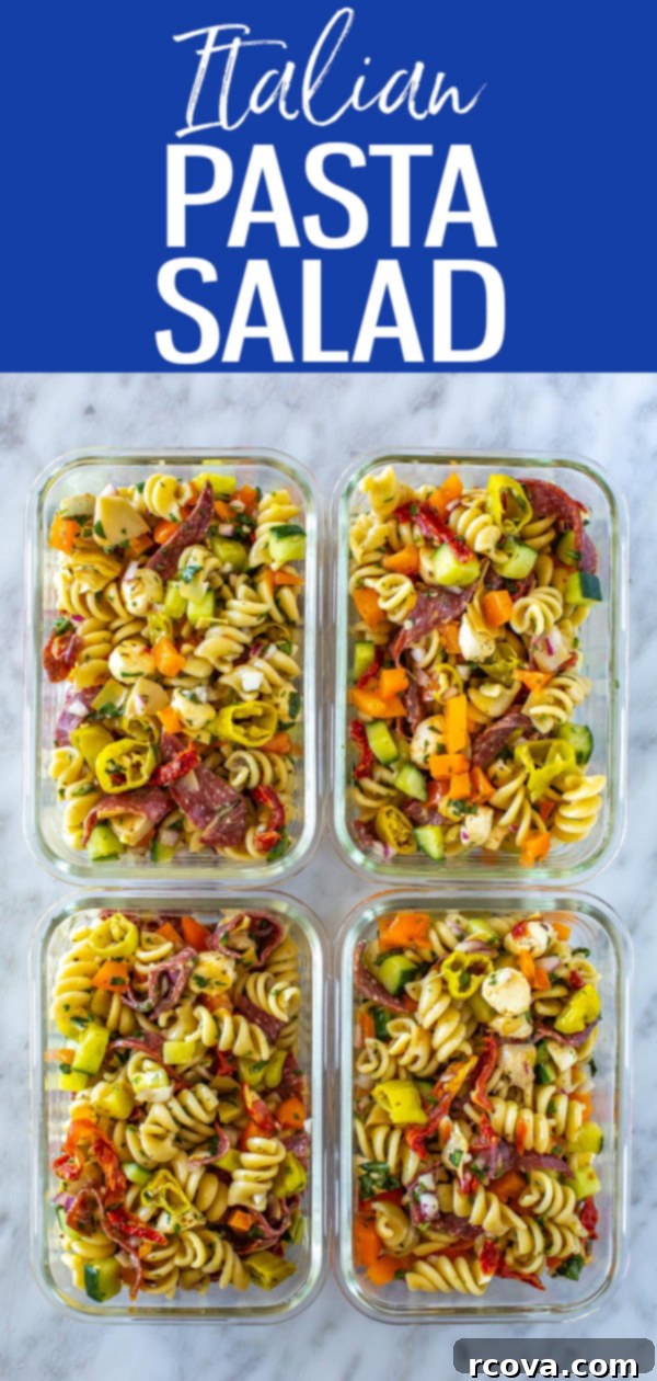 The Ultimate Italian Pasta Salad 11 This Italian Pasta Salad will be a hit this summer with fresh veggies, salami and a zesty vinaigrette dressing - everyone will love it! #pastasalad #italianpastasalad