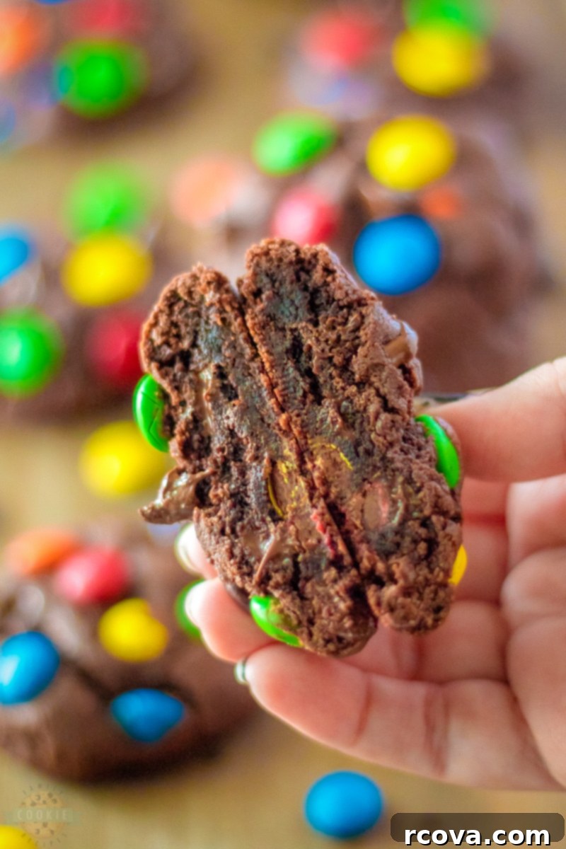 Ultimate Triple Chocolate M&M Cookies 3 Ingredients for making M&M pudding cookies laid out