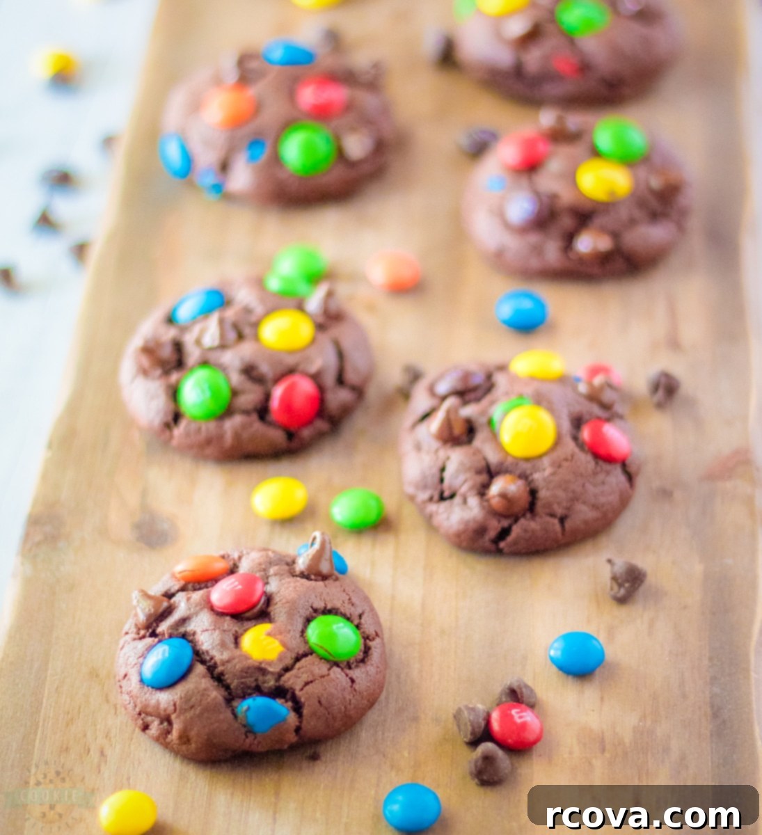Ultimate Triple Chocolate M&M Cookies 4 Chocolate pudding mix for cookies