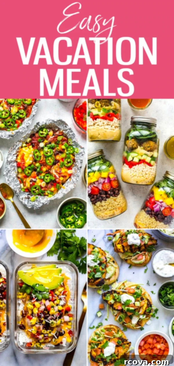 Prep-Ahead & Relax: Easy Camping Meals for Your Vacation 26 These Easy Vacation Meals are perfect for camping - they can be made ahead, heated up from frozen, or even cooked outside on the grill! #vacationmeals #campingmeals