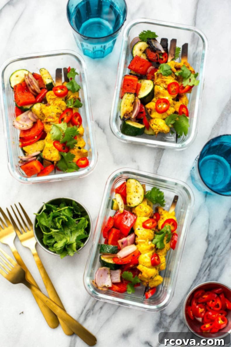 Prep-Ahead & Relax: Easy Camping Meals for Your Vacation 6 Grilled Chicken Satay Meal Prep Bowls