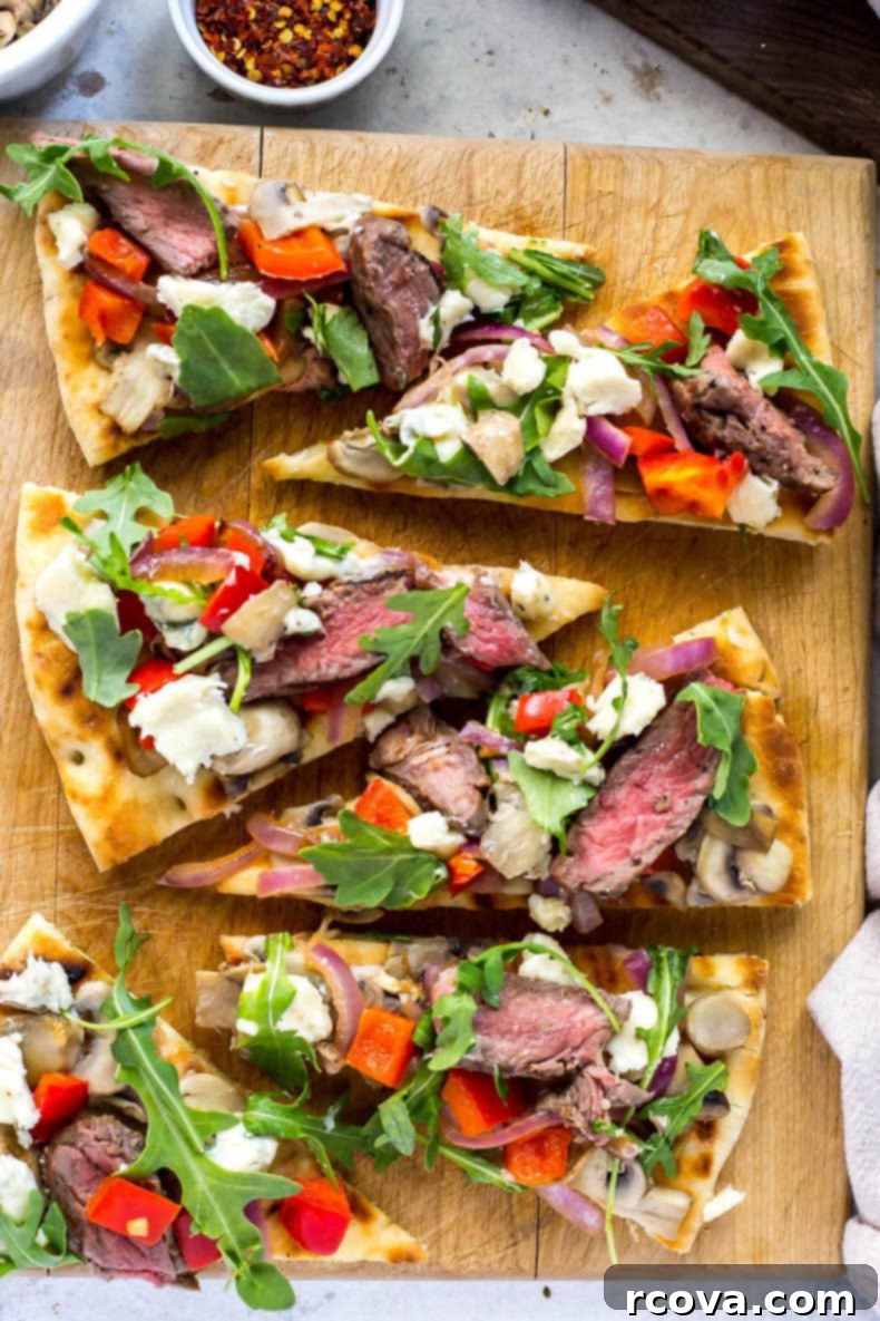Prep-Ahead & Relax: Easy Camping Meals for Your Vacation 7 Easy Steak Gorgonzola Flatbread
