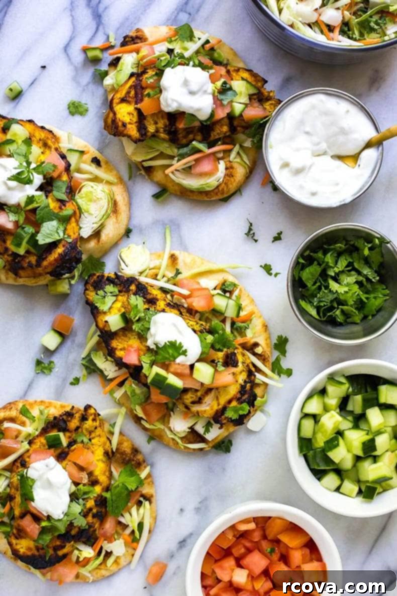 Prep-Ahead & Relax: Easy Camping Meals for Your Vacation 8 Chicken Tandoori Naan Burgers