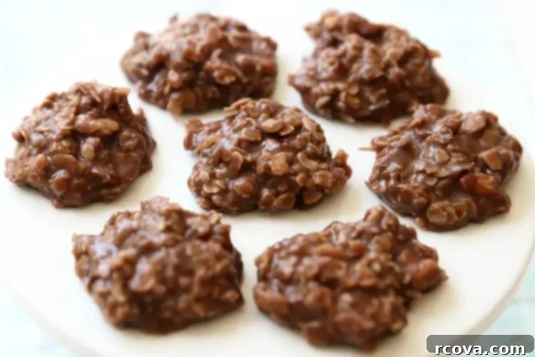 Effortless No-Bake Cookie Delights 3 Easy No Bake Cookies: simple oatmeal chocolate cookies that don't require baking time, with a focus on peanut butter varieties.