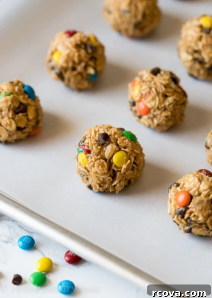 Effortless No-Bake Cookie Delights 37 Oatmeal Cookie Balls are a no-bake cookie that comes together in just a few minutes, loaded with peanut butter, oats, and mini chocolate chips.