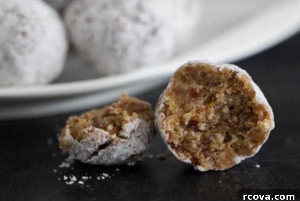Effortless No-Bake Cookie Delights 47 No-Bake Snowball Cookies, a gluten-free and Paleo-friendly dessert.
