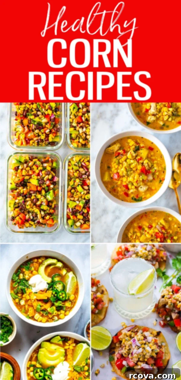 19 Wholesome and Flavorful Corn Creations 23 These Healthy and Delicious Corn Recipes are excellent for using up either fresh or frozen corn! Make corn on the cob, chowder, and more! #corn #healthyrecipes
