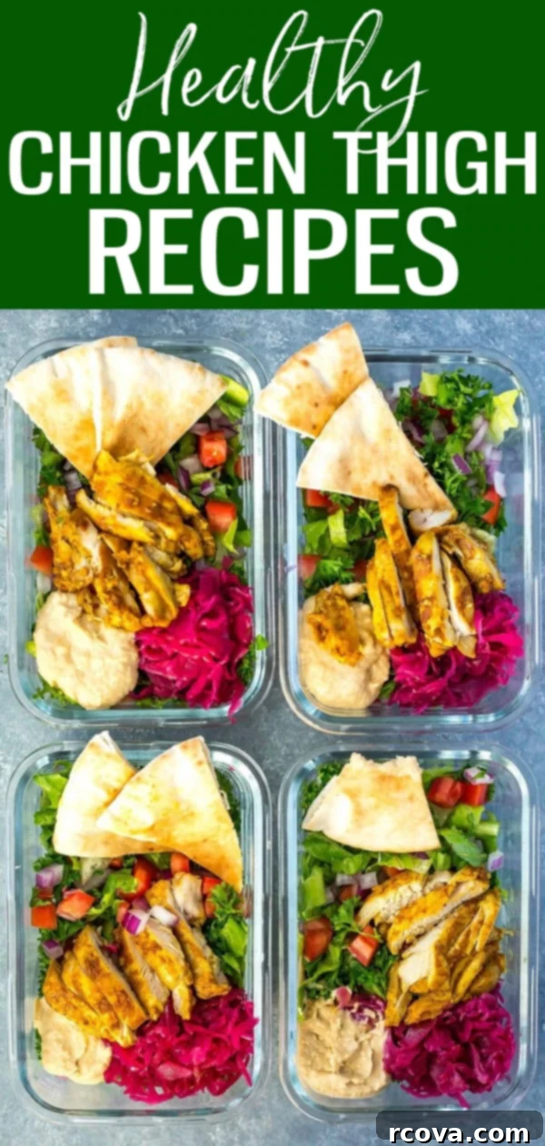 Savor the Goodness: Healthy Chicken Thigh Creations 21 Move over, chicken breasts! These Healthy and Delicious Chicken Thigh Recipes are so juicy - you'll want to make them all the time. #chickenthighs