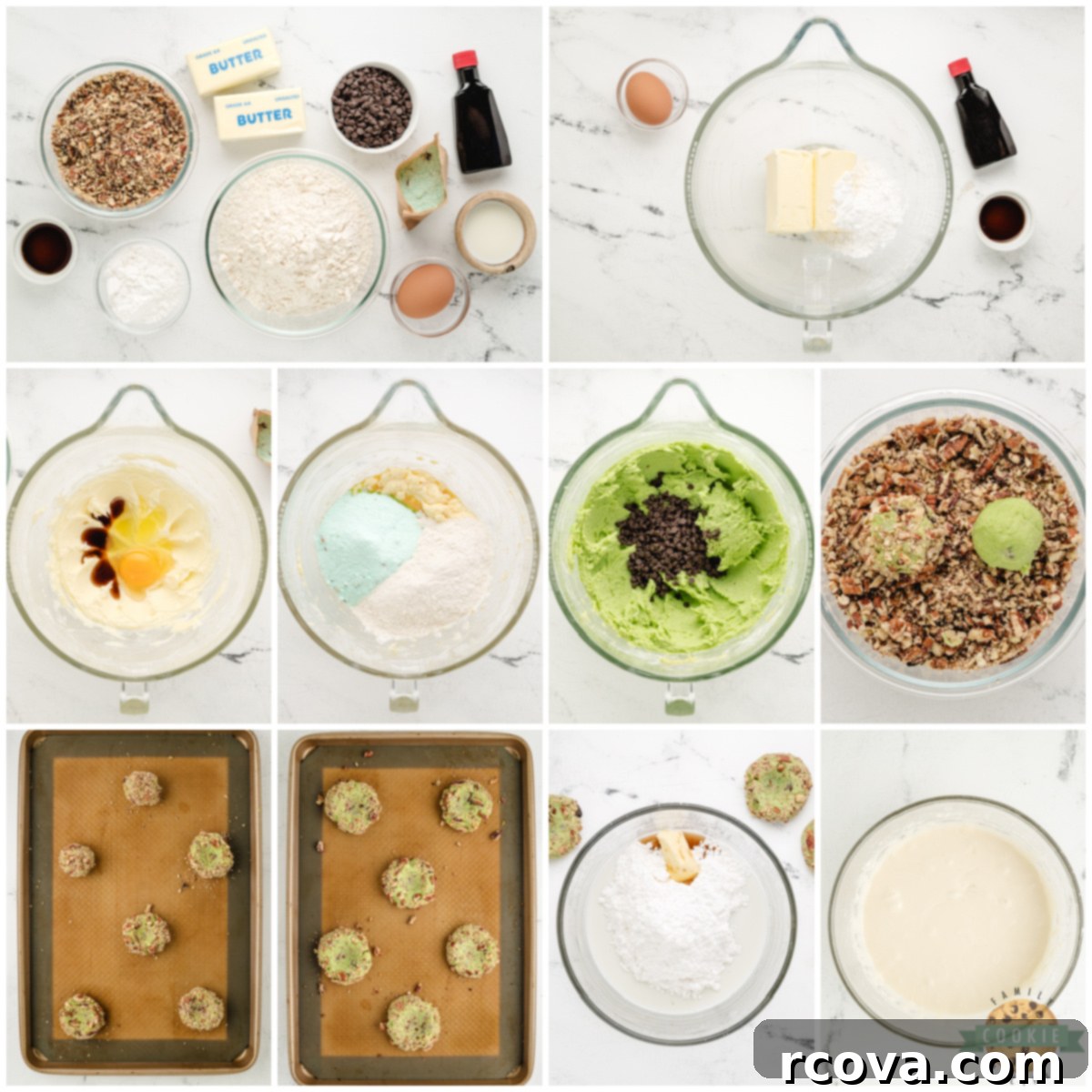 Pistachio Thumbprint Delights 4 Step by step instructions on how to make Pistachio Thumbprint Cookies.