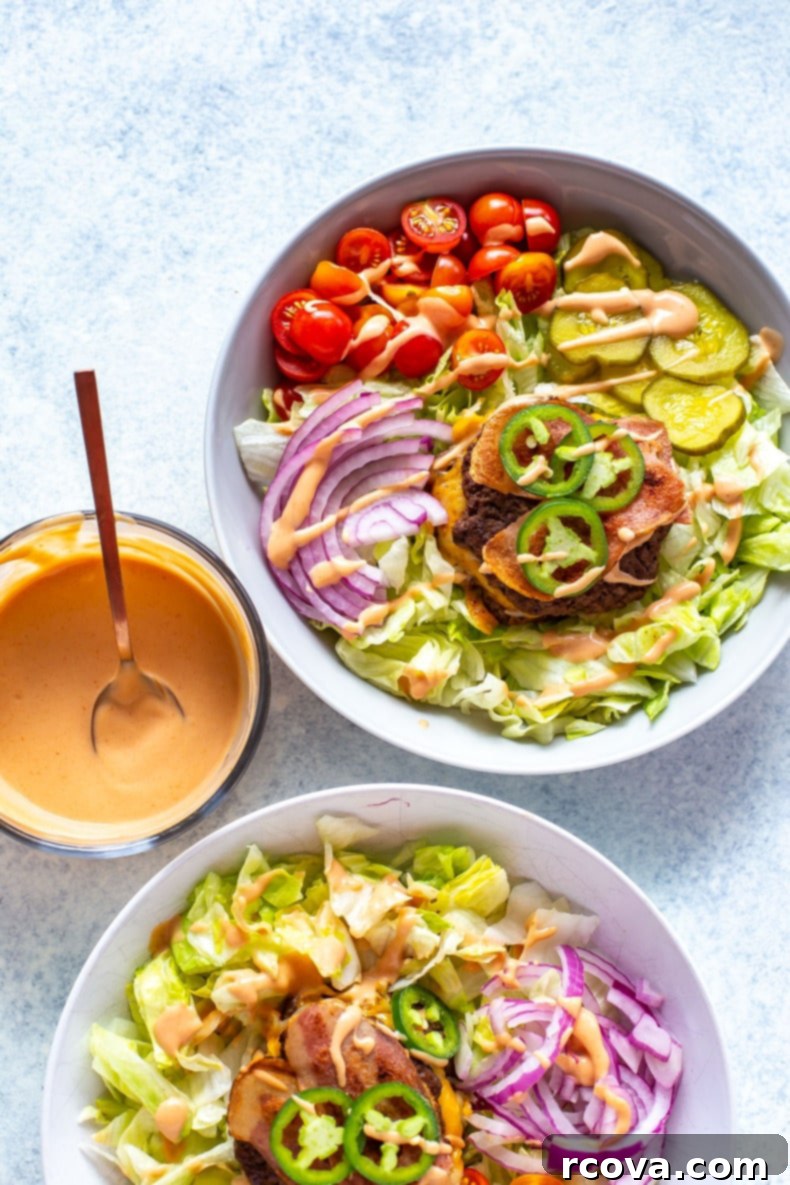 28 Wholesome and Simple Ground Beef Meals 25 Low Carb Burger in a Bowl
