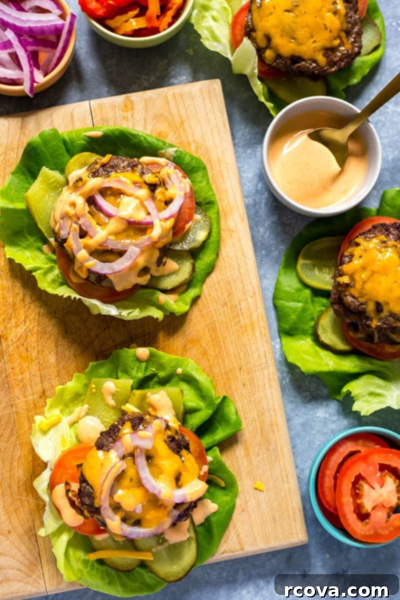 28 Wholesome and Simple Ground Beef Meals 26 Low Carb Burger Lettuce Wraps with Special Sauce