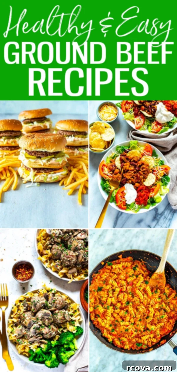28 Wholesome and Simple Ground Beef Meals 33 These Healthy & Easy Ground Beef Recipes make tasty dinners or quick meal prep lunches! Try burgers, meatballs, or low carb options. #healthyrecipes #groundbeef