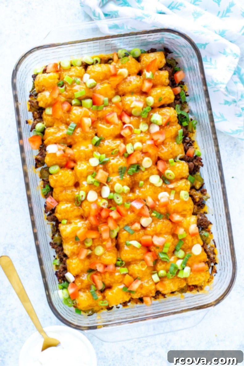 28 Wholesome and Simple Ground Beef Meals 8 Cheeseburger Tater Tot Casserole