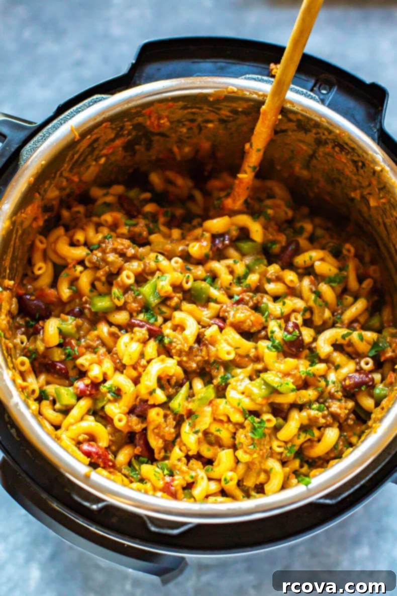 28 Wholesome and Simple Ground Beef Meals 9 Instant Pot Chili Mac and Cheese
