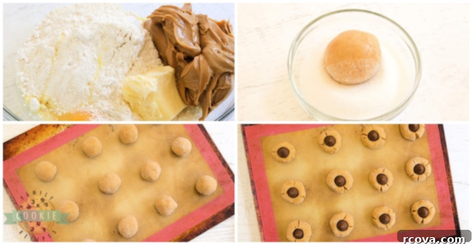Easy Cake Mix Peanut Butter Blossoms 4 Step by step instructions on how to make Cake Mix Peanut Butter Blossoms