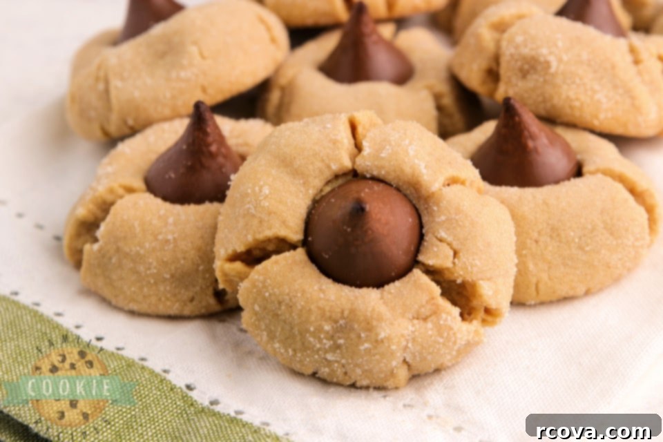 Easy Cake Mix Peanut Butter Blossoms 6 Cake Mix Peanut Butter Blossoms made with a cake mix, peanut butter and a Hershey kiss right in the middle. The easiest way to make Peanut Butter Blossom Cookies!