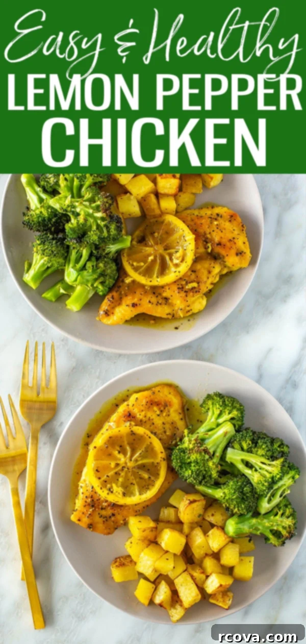 Tangy & Tender Lemon Pepper Chicken 12 This Lemon Pepper Chicken comes together so easily in a skillet with the most delicious sauce! Serve it with roasted potatoes and broccoli. #lemonpepper #chicken #skilletdinner