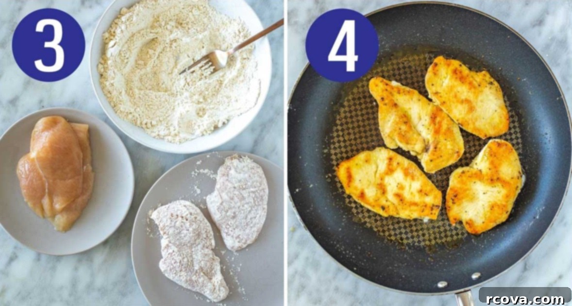 Tangy & Tender Lemon Pepper Chicken 6 Steps 3 and 4 for making lemon pepper chicken