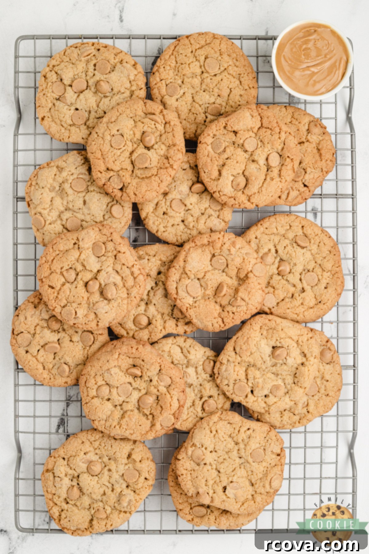 Crispy Peanut Butter Perfection 6 Peanut butter cookies made with Grape Nuts cereal.