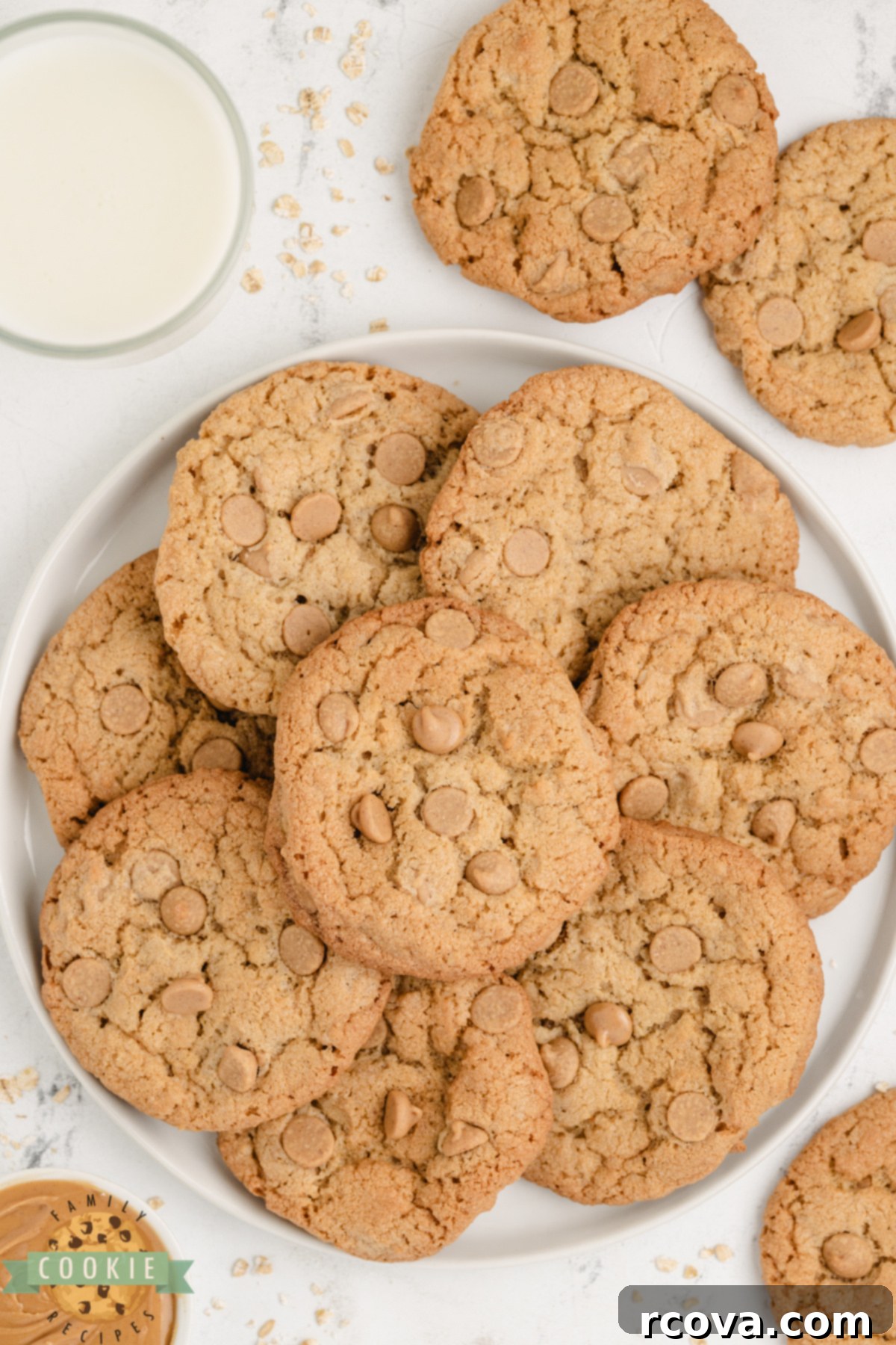 Crispy Peanut Butter Perfection 8 Crunchy Peanut Butter Cookies made with oats and Grape Nuts for extra texture! A unique twist on a classic, chewy and crispy in every bite.