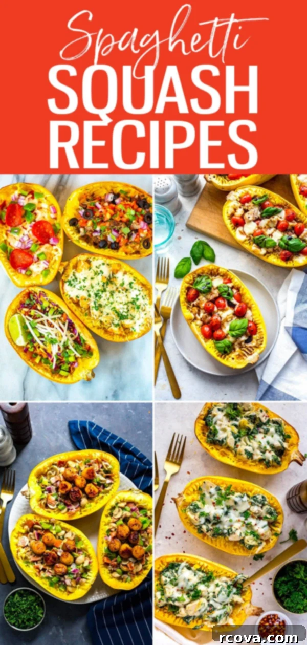 Top 10 Spaghetti Squash Recipes 15 There are so many ways to cook spaghetti squash but these recipes are the best! They're healthy, easy to make, and super tasty, too. #spaghettisquash