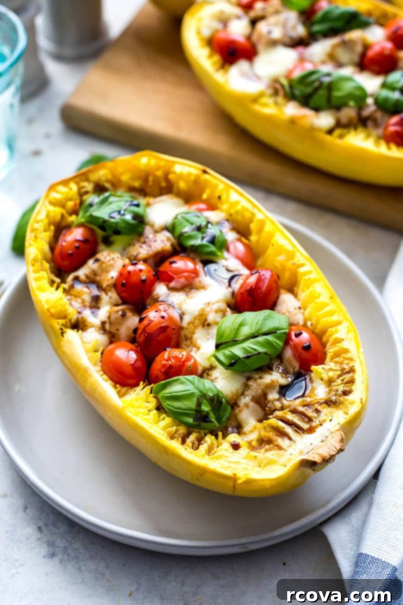 Top 10 Spaghetti Squash Recipes 6 Chicken Caprese Spaghetti Squash