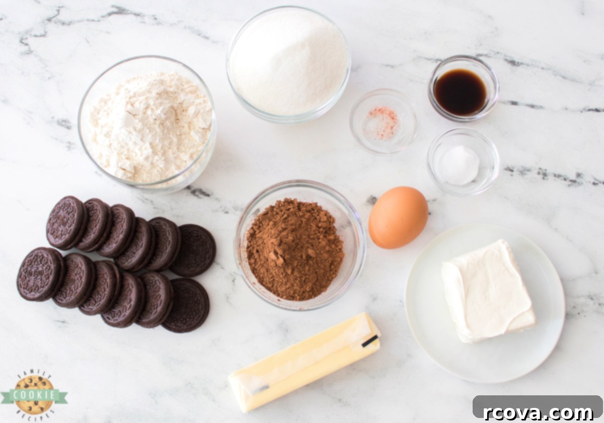 Chocolate Oreo Cheesecake Cookie Dream 3 Ingredients in Chocolate Oreo Cheesecake Cookies.