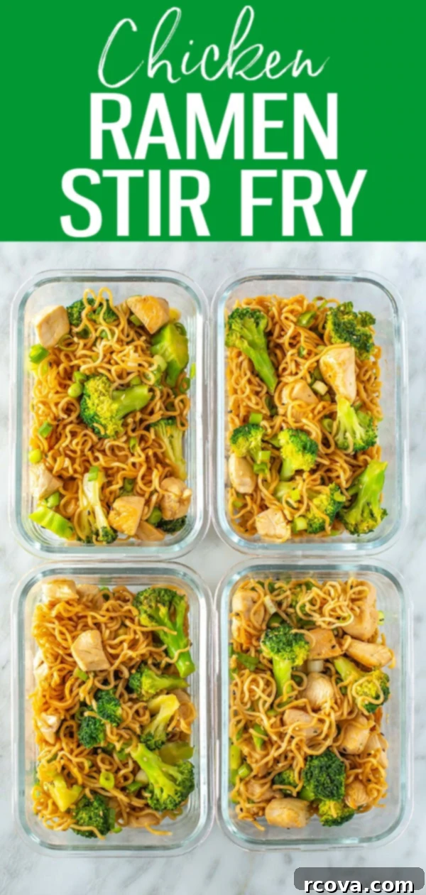 Effortless 30-Minute Chicken Ramen Stir Fry 13 Ditch the salty seasoning packets that come with ramen and make this healthy and delicious chicken stir fry instead in just 30 minutes! #ramen #stirfry