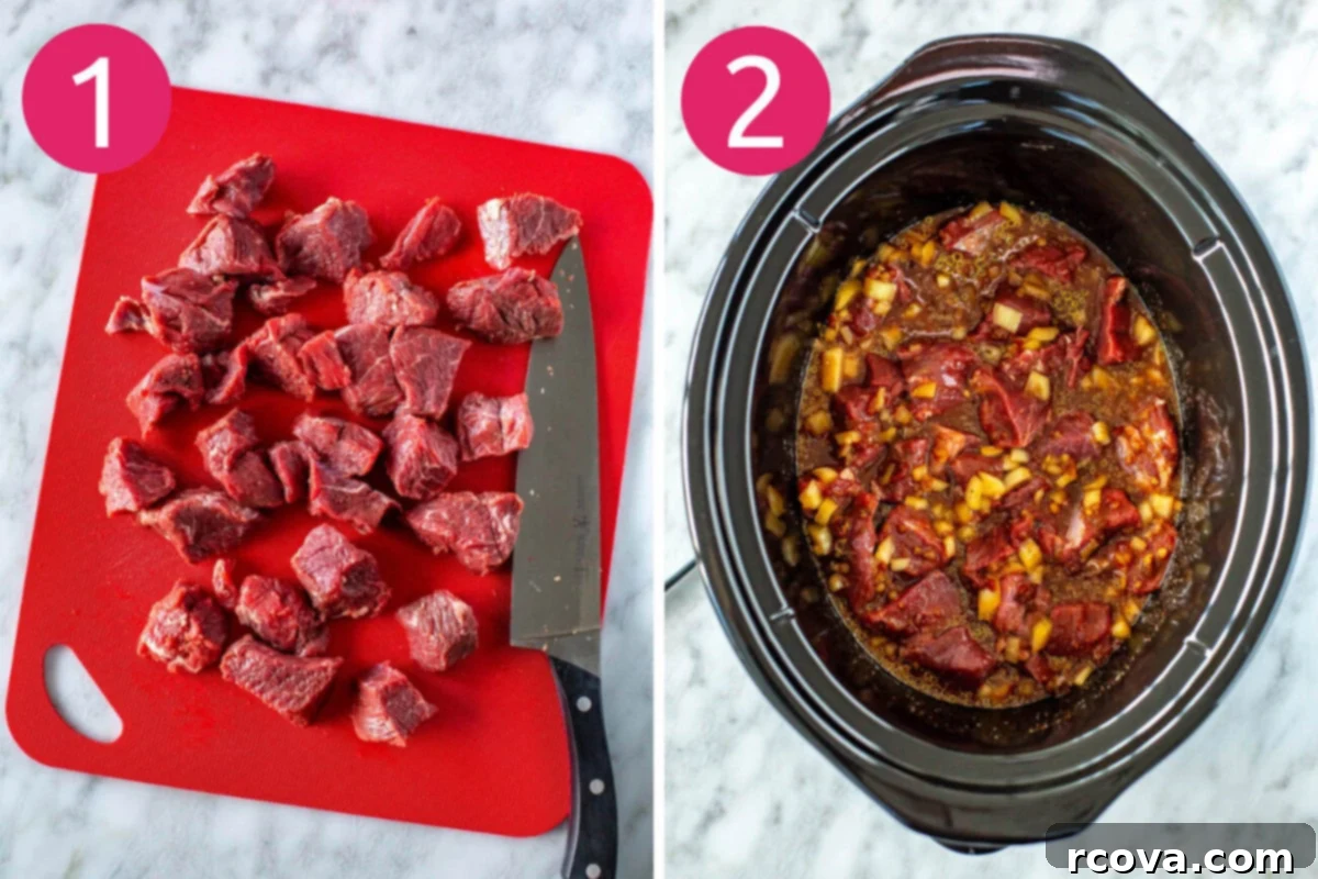 Crockpot Stovetop or Instant Pot Shredded Beef Tacos 5 ingredients for shredded beef tacos: cut beef roast and cook in slow cooker, Instant Pot or stove.