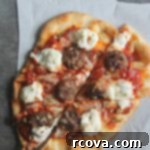Gourmet Sausage and Ricotta Naan Pizza 2 Sausage and Ricotta Naan Pizza