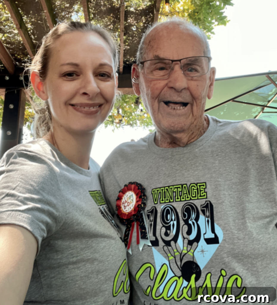Campfire-Free S'mores Cookies 10 A heartwarming photo of a granddaughter smiling with her grandfather, celebrating his 90th birthday at a family reunion.