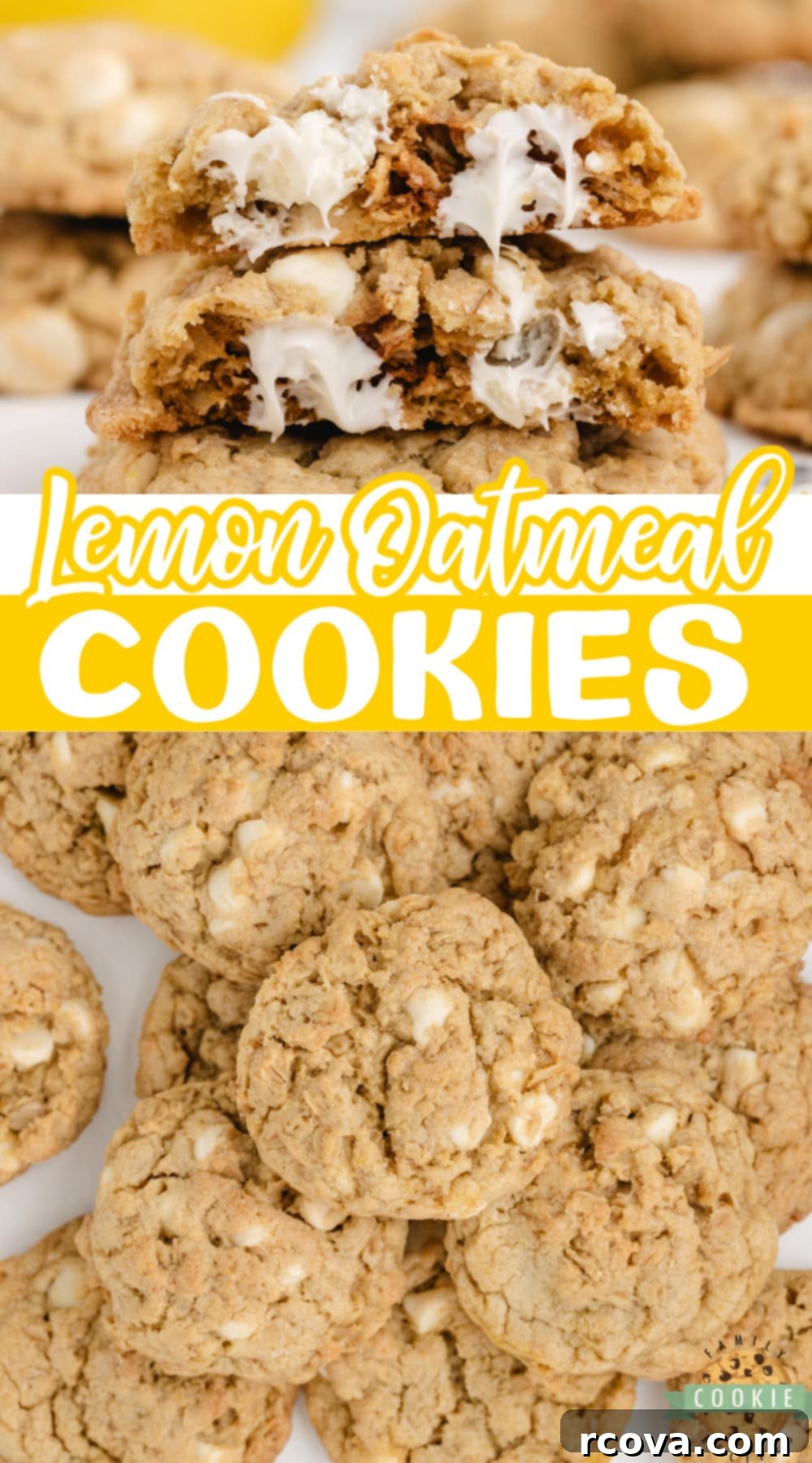 Zesty Lemon Oat Cookies 17 Lemon Oatmeal Cookies are soft, chewy, and made with lemon pudding mix and white chocolate chips! Easy oatmeal cookie recipe with a ton of lemon flavor!