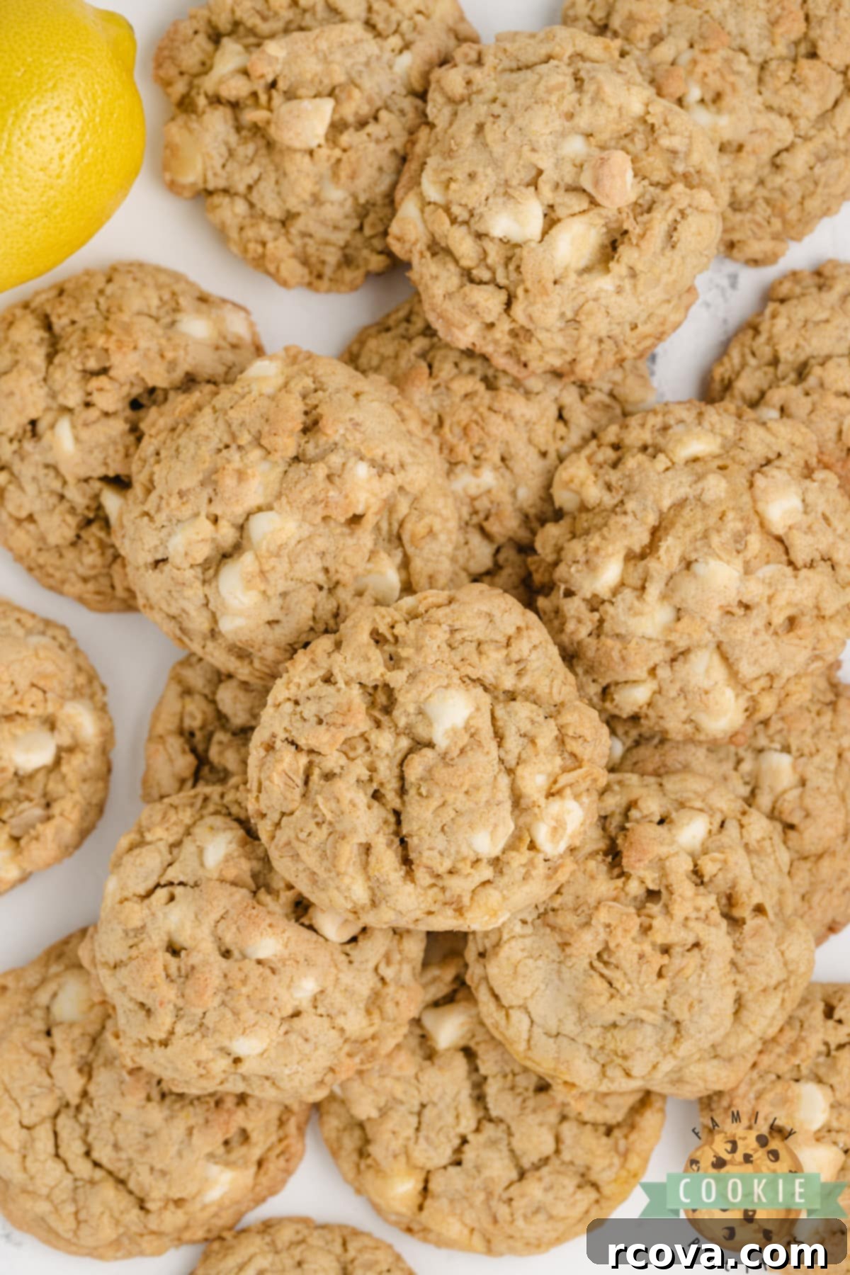 Zesty Lemon Oat Cookies 6 Lemon Oatmeal Cookies are soft, chewy, and made with lemon pudding mix and white chocolate chips! Easy oatmeal cookie recipe with a ton of lemon flavor!