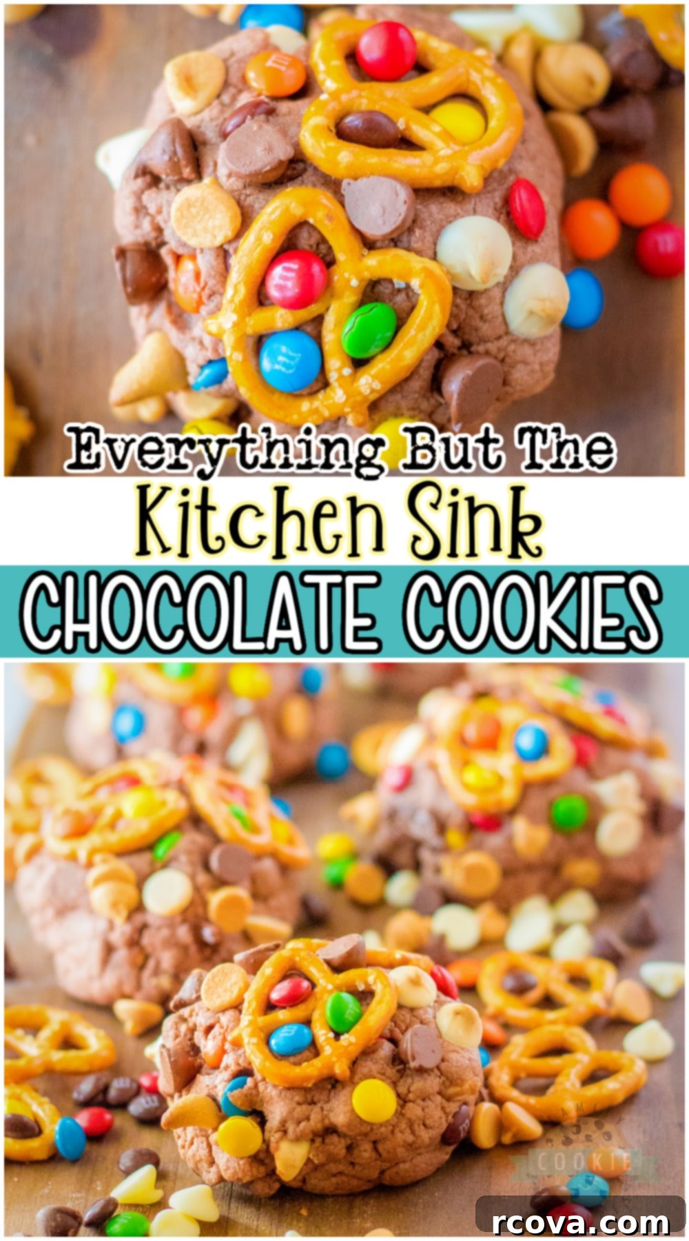Pantry Raid Cookies 11 A beautifully presented Chocolate Everything But the Kitchen Sink Cookies recipe image.