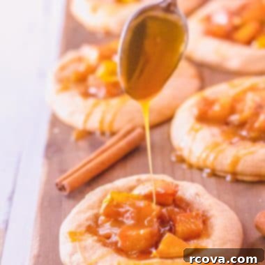 Spiced Apple Pie Gems 6 Apple Pie Cookies with caramel drizzle
