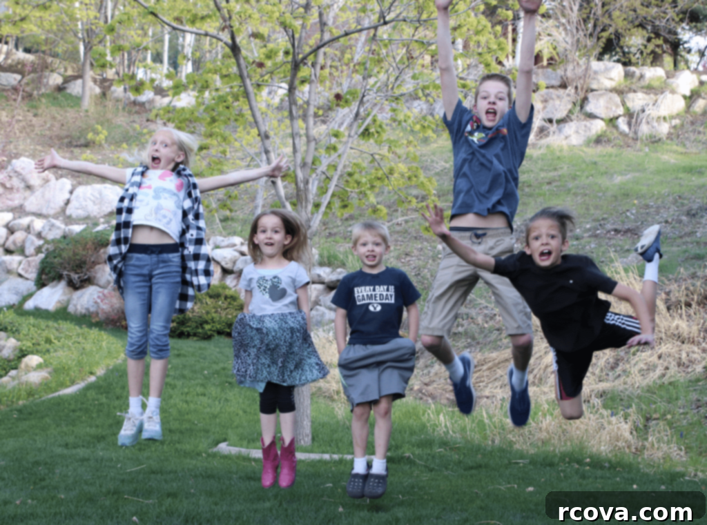 Minty Chocolate Brownie Delights 11 A humorous photo of kids making silly faces, captured during a family photoshoot.