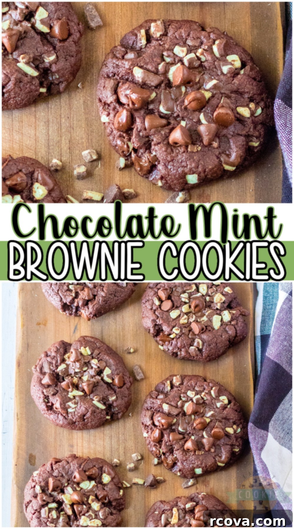 Minty Chocolate Brownie Delights 12 A perfectly styled image of chocolate mint brownie cookies, ideal for pinning on Pinterest.