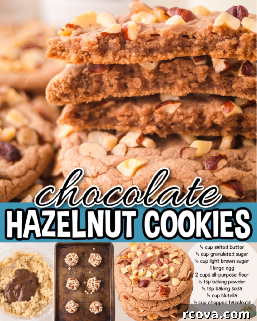 Decadent Chocolate Hazelnut Cookies 7 A vibrant display of Chocolate Hazelnut Cookies with Nutella, perfect for sharing and indulging.